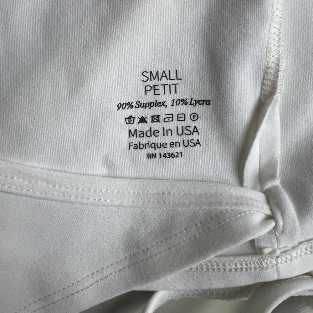 Live The Process White Wrap Crop Top - Picture 3 of 3